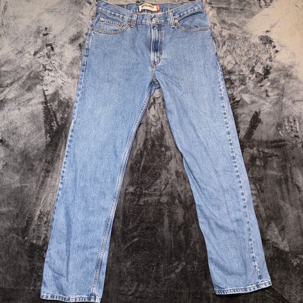 Levis 550 Regular Fit Straight Leg Jeans Mens 34x34 Medium‎ Wash Blue Denim